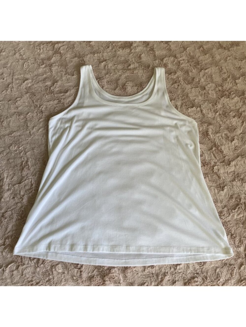 Ava & Viv Womens 3X White Basic Tank Top Layer Summer Casual